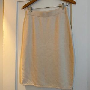 St. John Cream Pencil Skirt